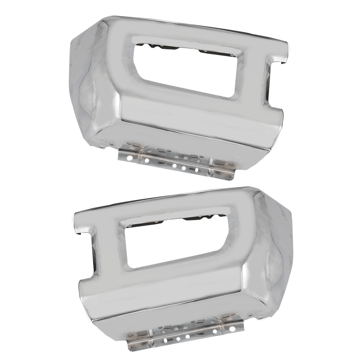 Chrome Front Bumper Face Bar fit for Ford F250 F350 Super Duty 17-19 w/ Fog hole