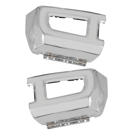 Chrome Front Bumper Face Bar fit for Ford F250 F350 Super Duty 17-19 w/ Fog hole