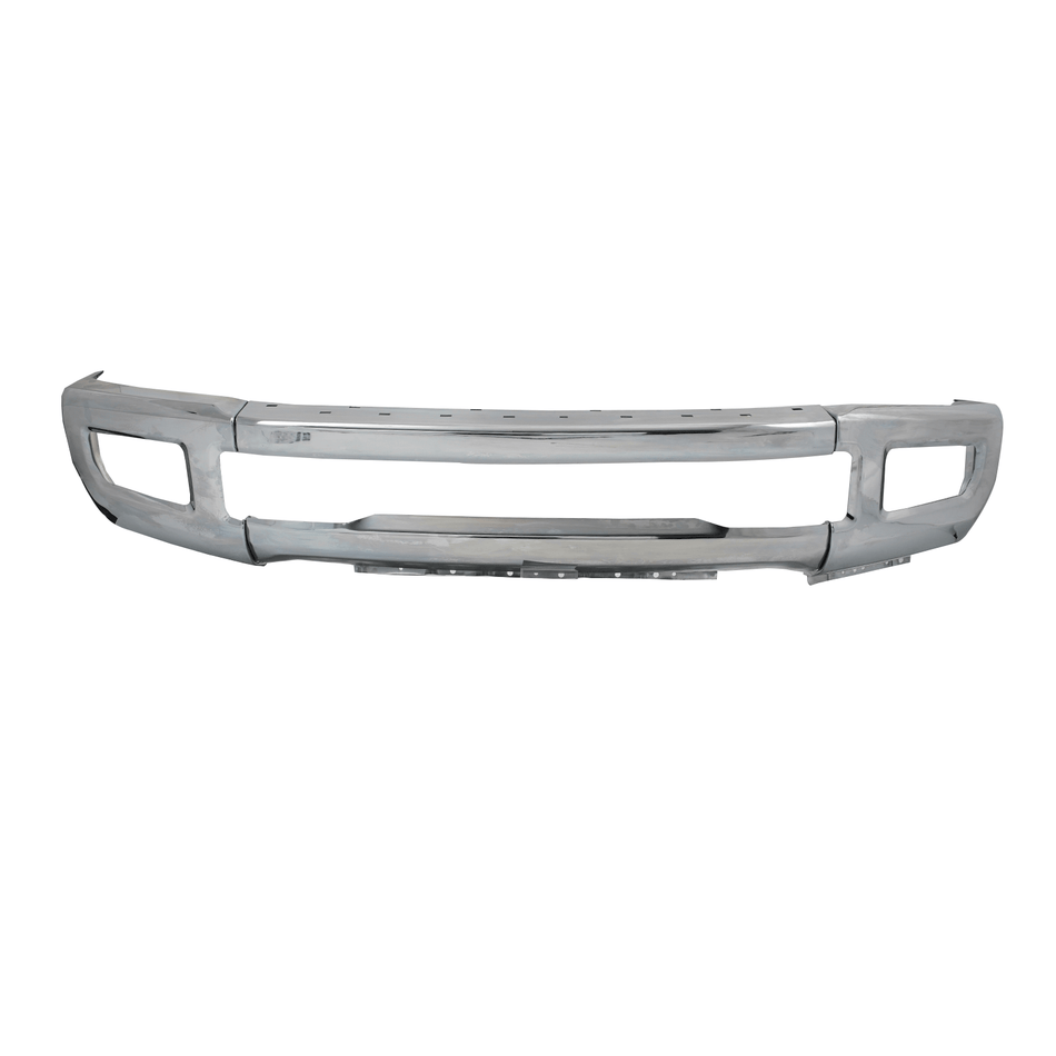 Chrome Front Bumper Face Bar fit for Ford F250 F350 Super Duty 17-19 w/ Fog hole