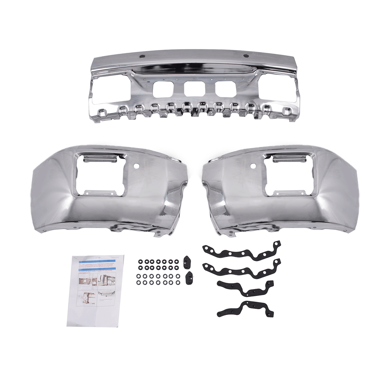 Chrome Front Bumper Face Bar Fit For GMC Sierra 1500 Pickup 2014-2015 Steel