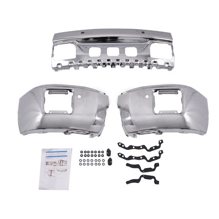 Chrome Front Bumper Face Bar Fit For GMC Sierra 1500 Pickup 2014-2015 Steel