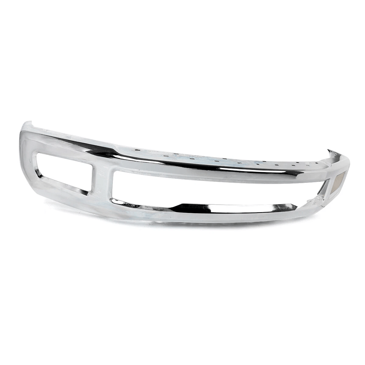 Chrome Front Bumper Face Bar w/ Fog Lamps Holes Fit For Ford F250 2017-2019