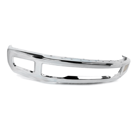 Chrome Front Bumper Face Bar w/ Fog Lamps Holes Fit For Ford F250 2017-2019
