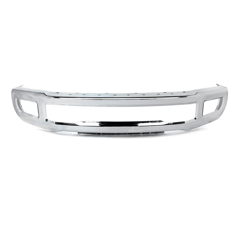 Chrome Front Bumper Face Bar w/ Fog Lamps Holes Fit For Ford F250 2017-2019
