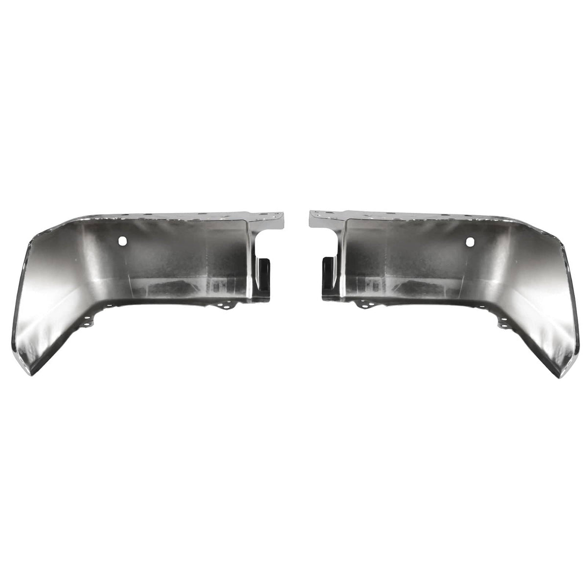 Chrome Pair Rear Bumper End Caps w/ Sensor Hole Fit For Toyota Tundra 14-21