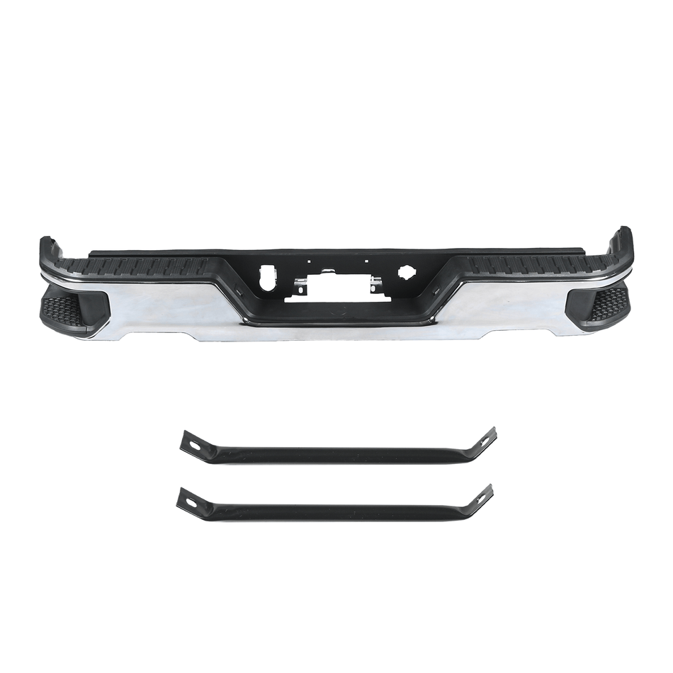 Chrome Rear Bumper Assembly Fit For Chevy Silverado GMC Sierra 1500 2019-2023