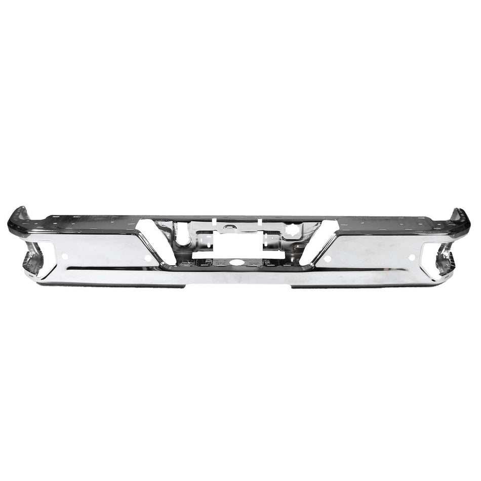 Chrome Rear Bumper Face Bar Fit for Chevy Silverado GMC Sierra 19-25 w/Park Hole