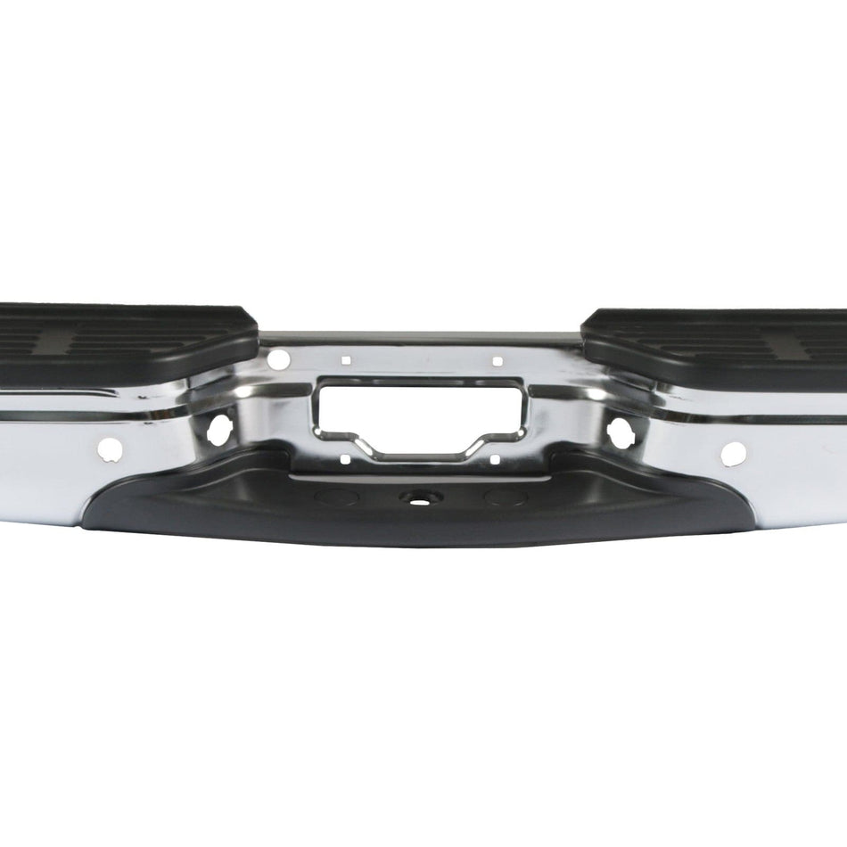 Chrome Rear Step Bumper w/Sensor Holes Fit For Ford F250 F350 Super Duty 99-07