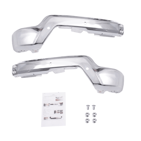 Chrome Steel Bar Fit For Chevy Silverado 1500 2022-2023 Front Bumper Face