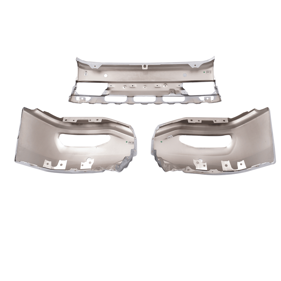 Chrome Steel Front Bumper Bar fit for GMC Sierra 1500 16-18 w/Fog w/Park hole