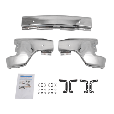 Chrome Steel Front Bumper Face Bar Fit For Chevy Silverado 1500 19-22