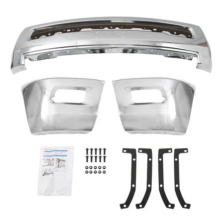 Chrome Steel Front Bumper Face Bar Fit for Dodge RAM 2500 3500 2010-2018