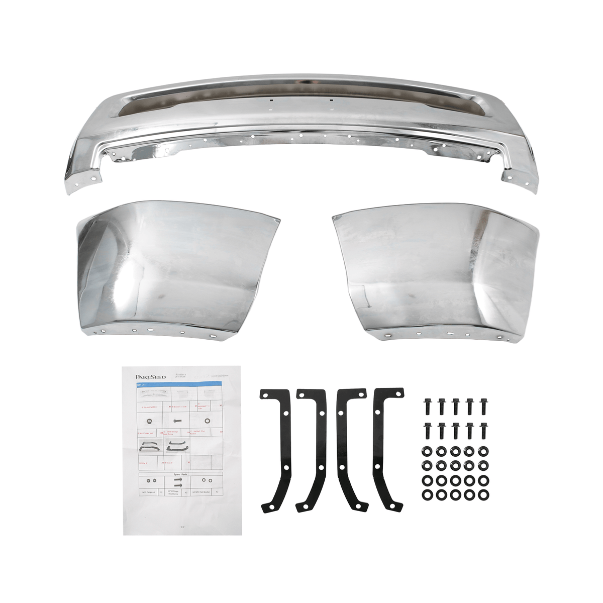 Chrome Steel Front Bumper Face Bar fit for Dodge RAM 2500 3500 2010-2018