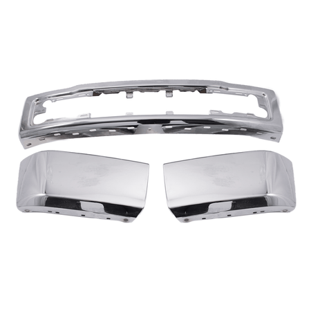 Chrome Steel Front Bumper Face Bar w/o Fog Light Hole Fit For Ford F150 2015-17
