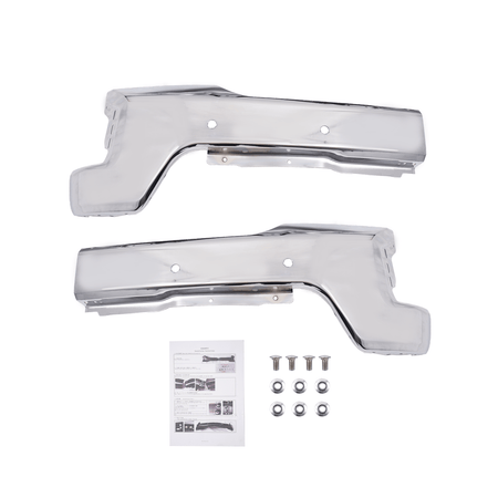 Chrome Steel Front Bumper Fit For Chevy Silverado 1500 2019-22 w/ Park-One Piece