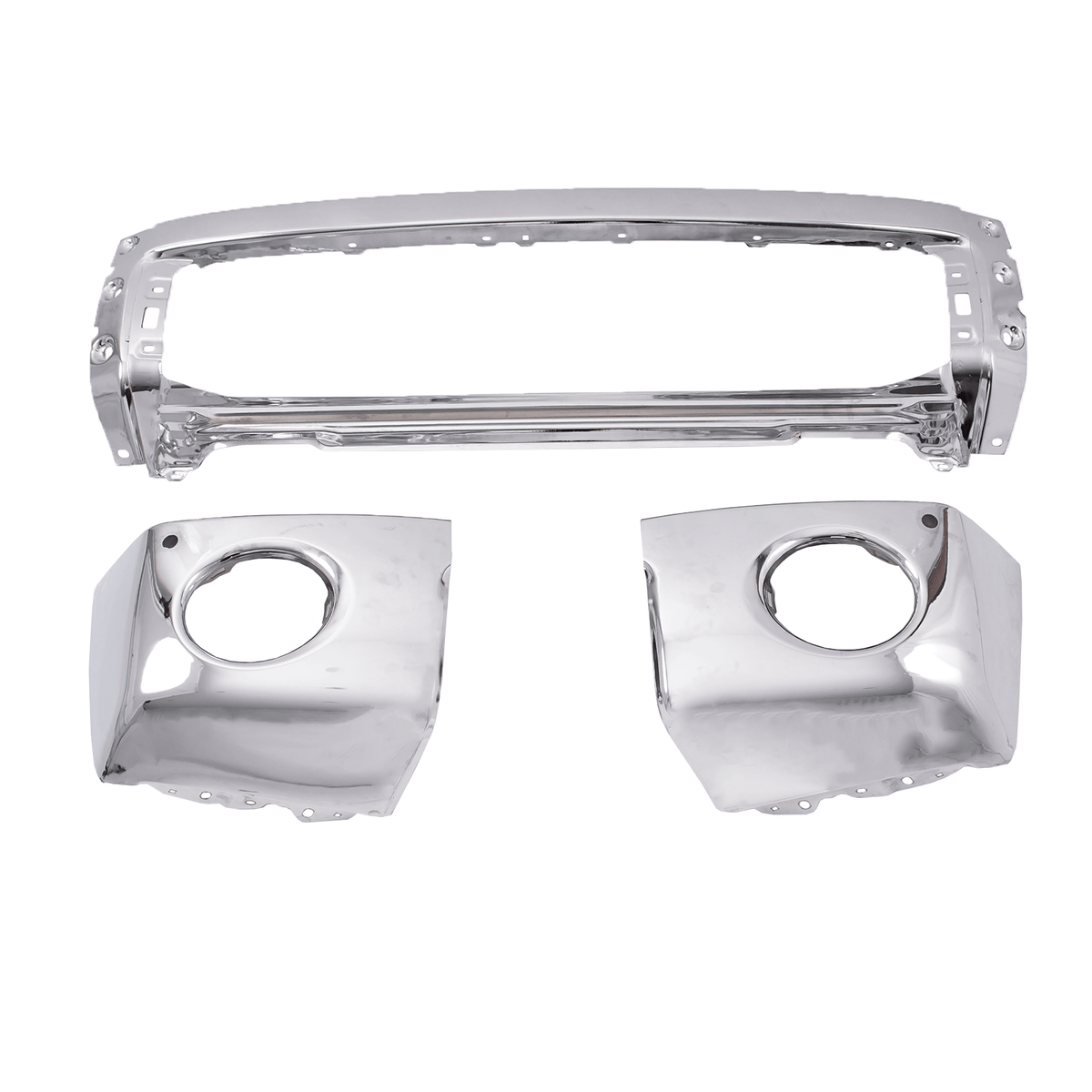 Chrome Steel Front Bumper Fit For Toyota Tundra Truck 2007-2013 W/Sensor Hole