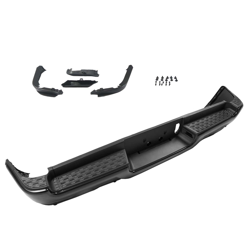 Complete Rear Step Bumper Assembly Fit For RAM 1500 2019-2024 With Dual Exhaust