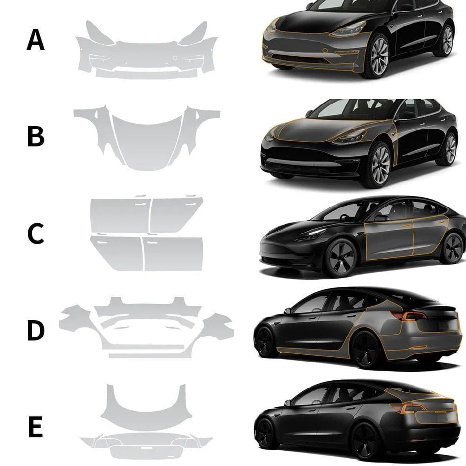 2017-2023 Model 3 Premium Transparent Full Cover TPU Film – Ultimate Scratch Defense| Tlyard