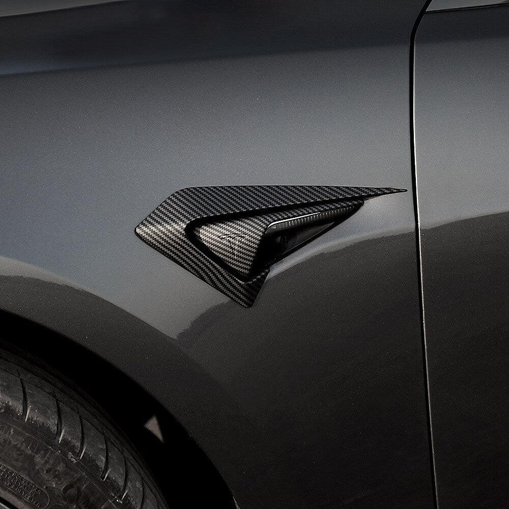 Carbon Fiber Coated Camera Frame Decoration For 2017-2023 Model 3