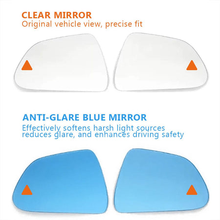 Model 3/ 3 Highland & Model Y/ Y Juniper Replacement Mirror Glass with Built-in Blind Spot Indicator 2PCS Set | Tlyard