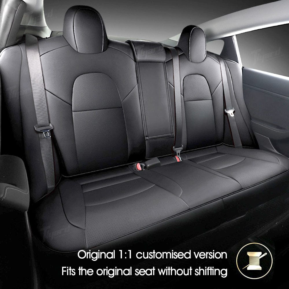 Nappa Leather Seat Covers Sets For Tesla Model 3 & Y 2017-2024 Model 3 Highland