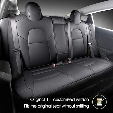 Nappa Leather Seat Covers Sets For Tesla Model 3 & Y 2017-2024 Model 3 Highland