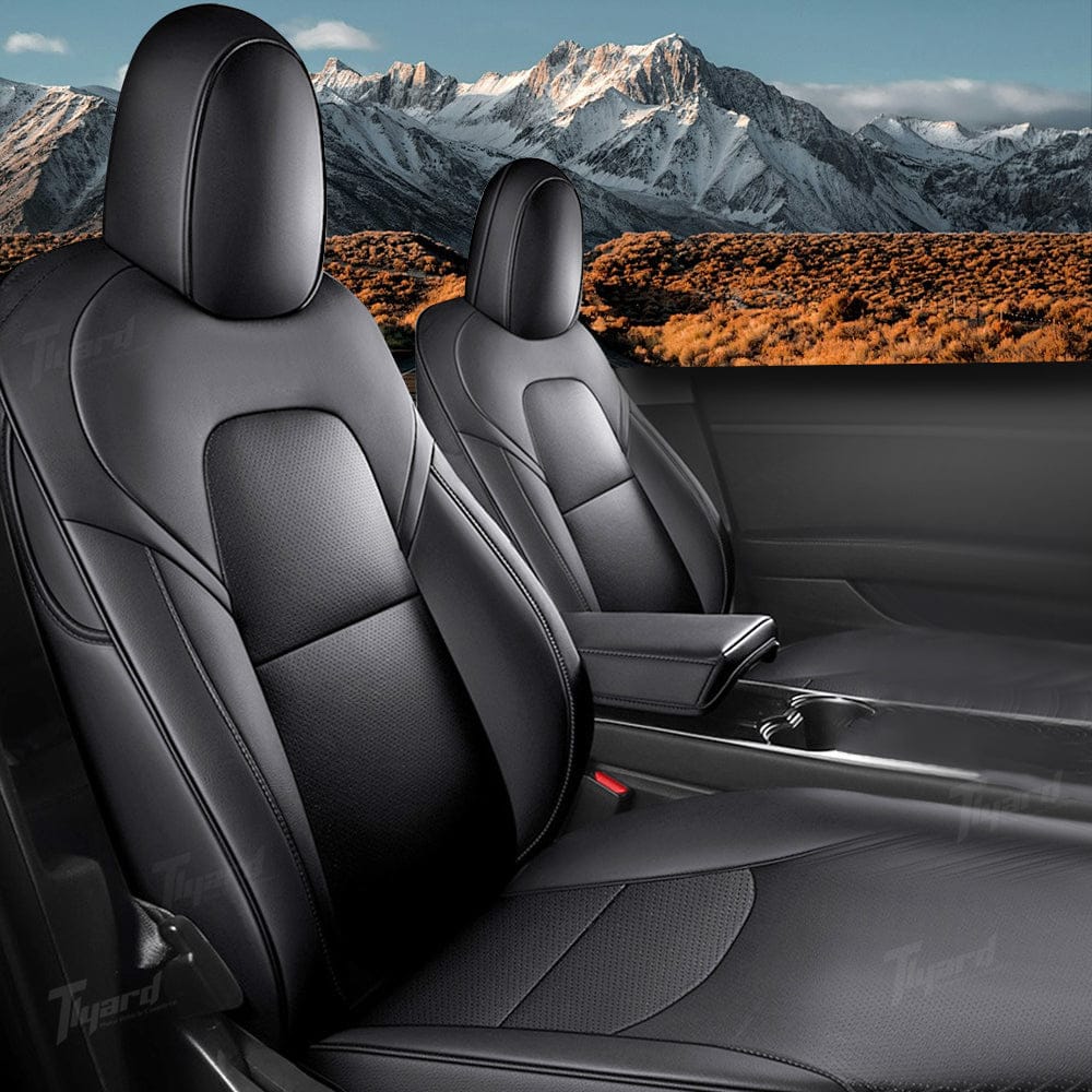 Nappa Leather Seat Covers Sets For Tesla Model 3 & Y 2017-2024 Model 3 Highland