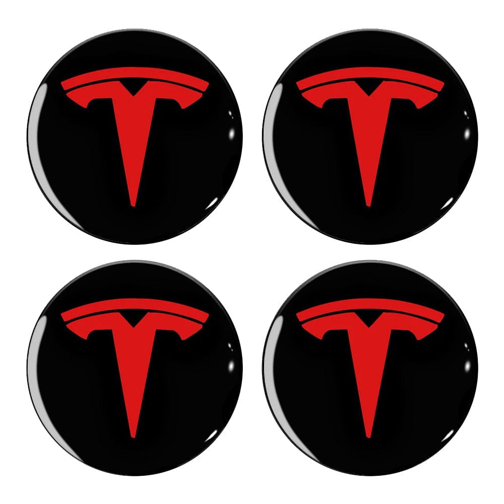 Tesla Logo 4 PCS Hubcaps Center Cover For Model 3 & Y & 3 Highland & Y Juniper