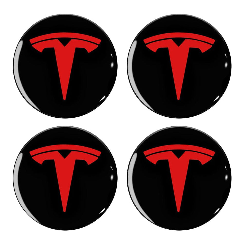 Tesla Logo 4 PCS Hubcaps Center Cover For Model 3 & Y & 3 Highland & Y Juniper