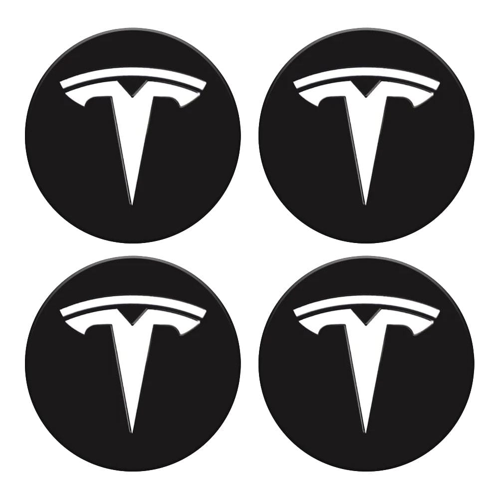 Tesla Logo 4 PCS Hubcaps Center Cover For Model 3 & Y & 3 Highland & Y Juniper
