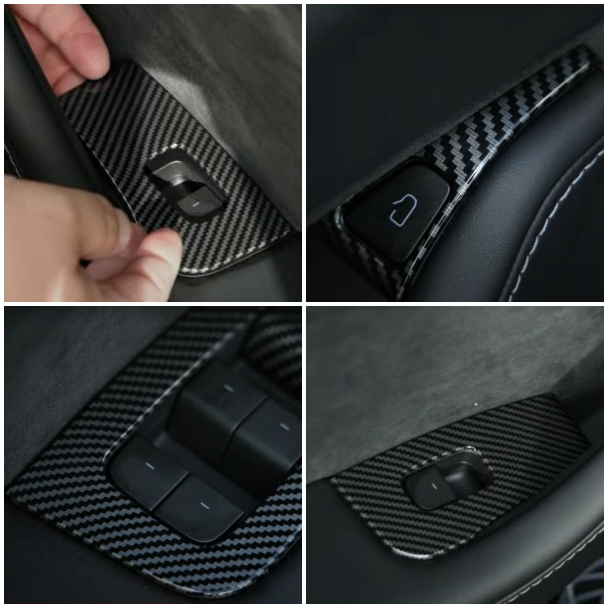 Window & Door Switch Plastic Covers For Model 3/ Y (For LHD)