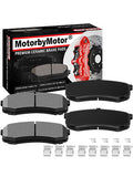 MotorbyMotor D1304 Rear Ceramic Disc Brake Pad Toyota Tundra Sequoia Land Cruiser,Lexus LX570 Premium