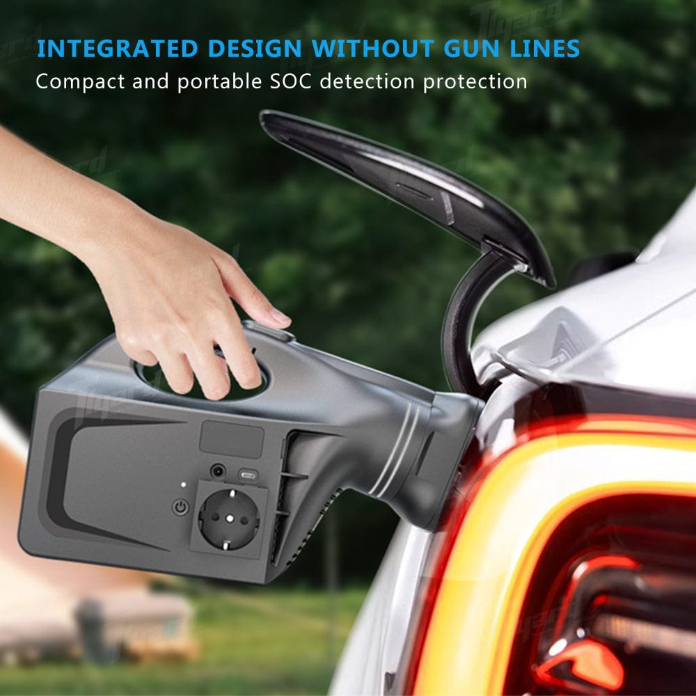 Tesla V2L Discharge Device 2KW/4KW for Tesla 3/Y/X/S Portable EV Power Outlet with EU/UK/US Standard Socket