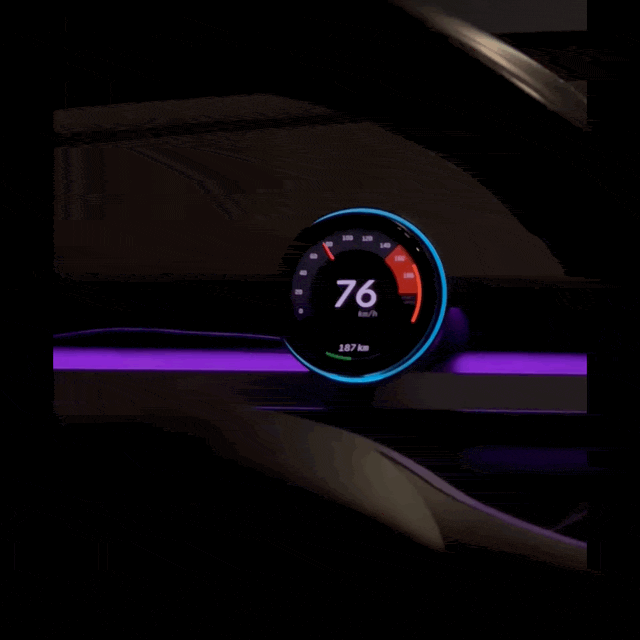 2026 Model Y Juniper Wireless Magnetic Speedometer - OLED Smart Dashboard Display for Model 3 & Y