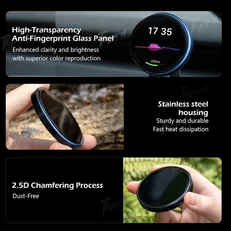 2026 Model Y Juniper Wireless Magnetic Speedometer - OLED Smart Dashboard Display for Model 3 & Y