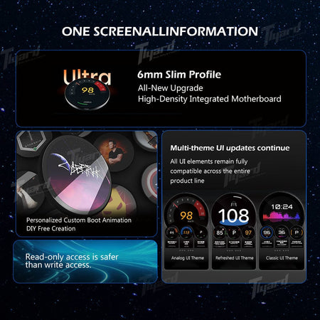 2026 Model Y Juniper Wireless Magnetic Speedometer - OLED Smart Dashboard Display for Model 3 & Y