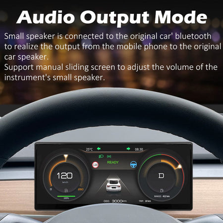 9" Carplay Front Camera Smart LCD Dashboard Heads Up Display Tesla Model 3 & Y