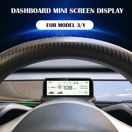Dashboard Mini Screen Heads Up Display For Tesla Model 3 & Y