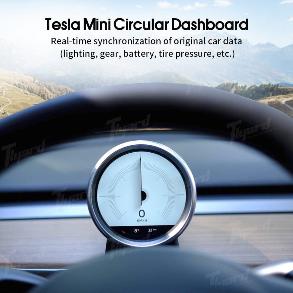 Model 3 & Y Mechanical Style Round Display Instrument Cluster