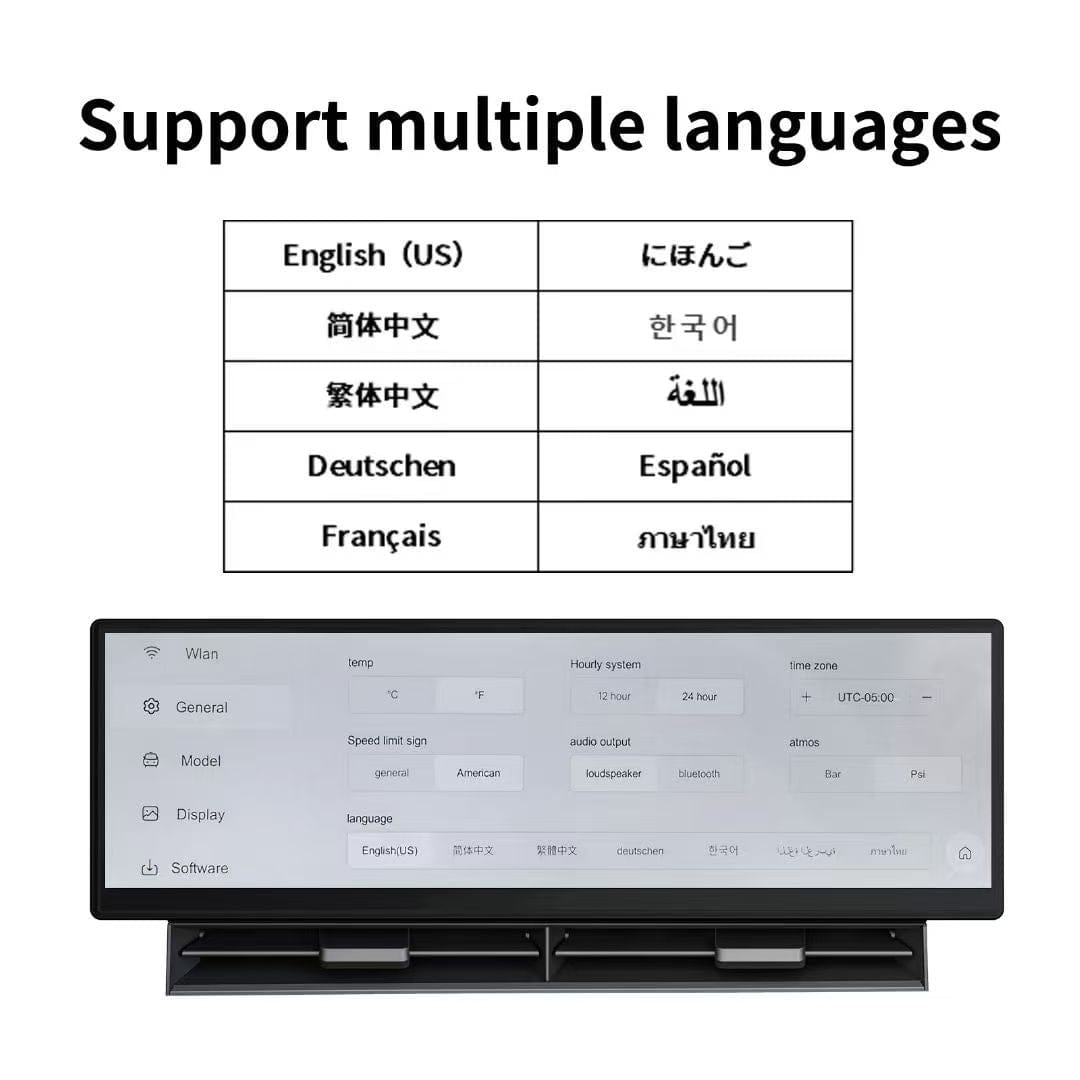 Tesla Model 3/Y/3 Highland/Y Juniper F9 Pro 8.9-inch Touch Screen Carplay/Android Auto Smart Dashboard with Front Camera | Tlyard