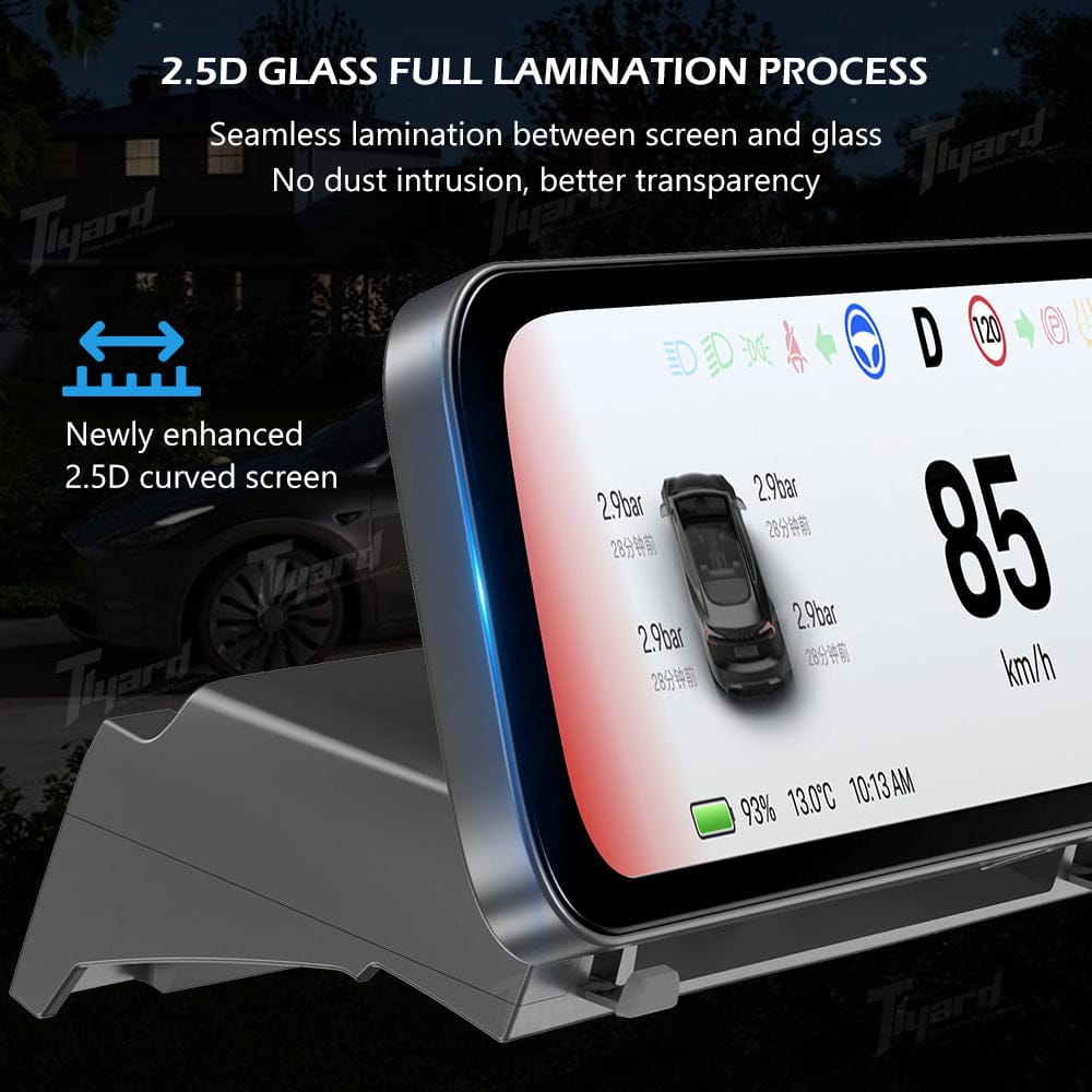 Tlyard T15Pro 9.6-inch Gen 3 Instrument Cluster Touchscreen Head Up Display for Model 3/3 Highland & Model Y/2026 Model Y Juniper