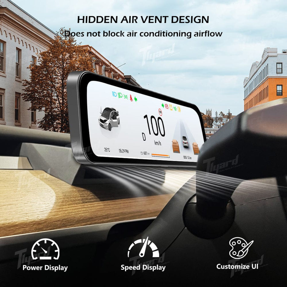 Tlyard T15Pro 9.6-inch Gen 3 Instrument Cluster Touchscreen Head Up Display for Model 3/3 Highland & Model Y/2026 Model Y Juniper