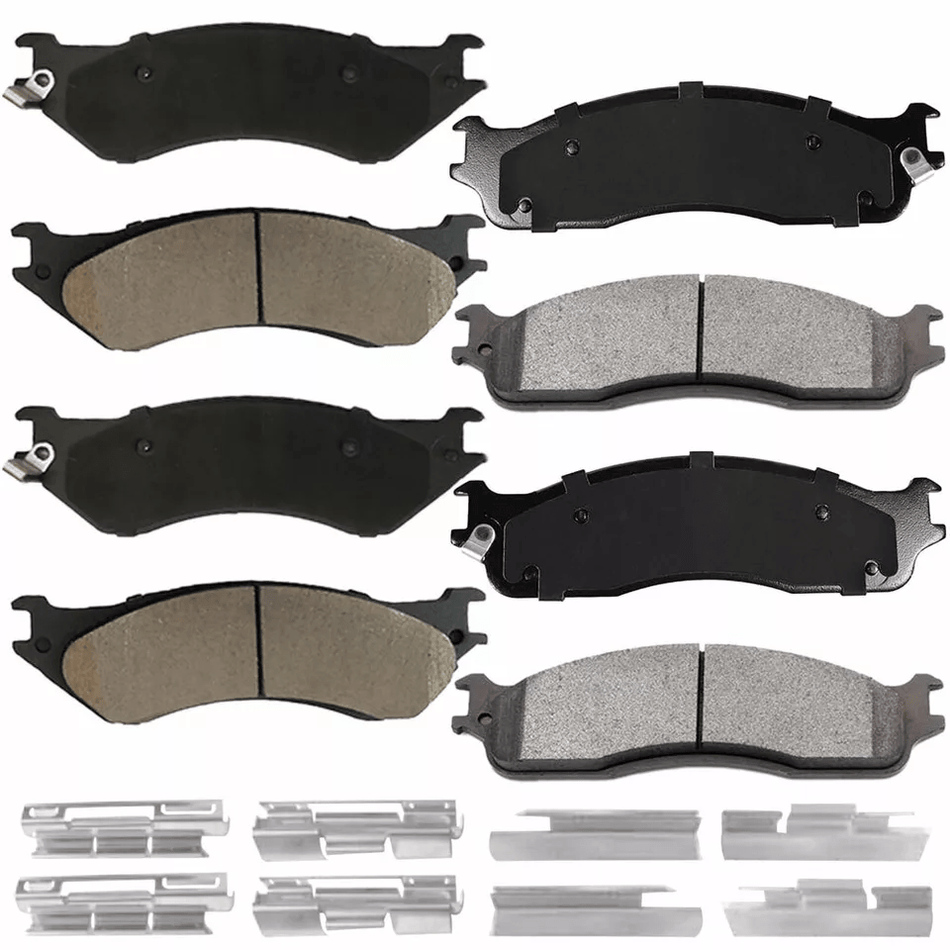 Front & Rear Ceramic Brake Pads for 2003 2004 2005 - 2008 Dodge Ram 2500 3500
