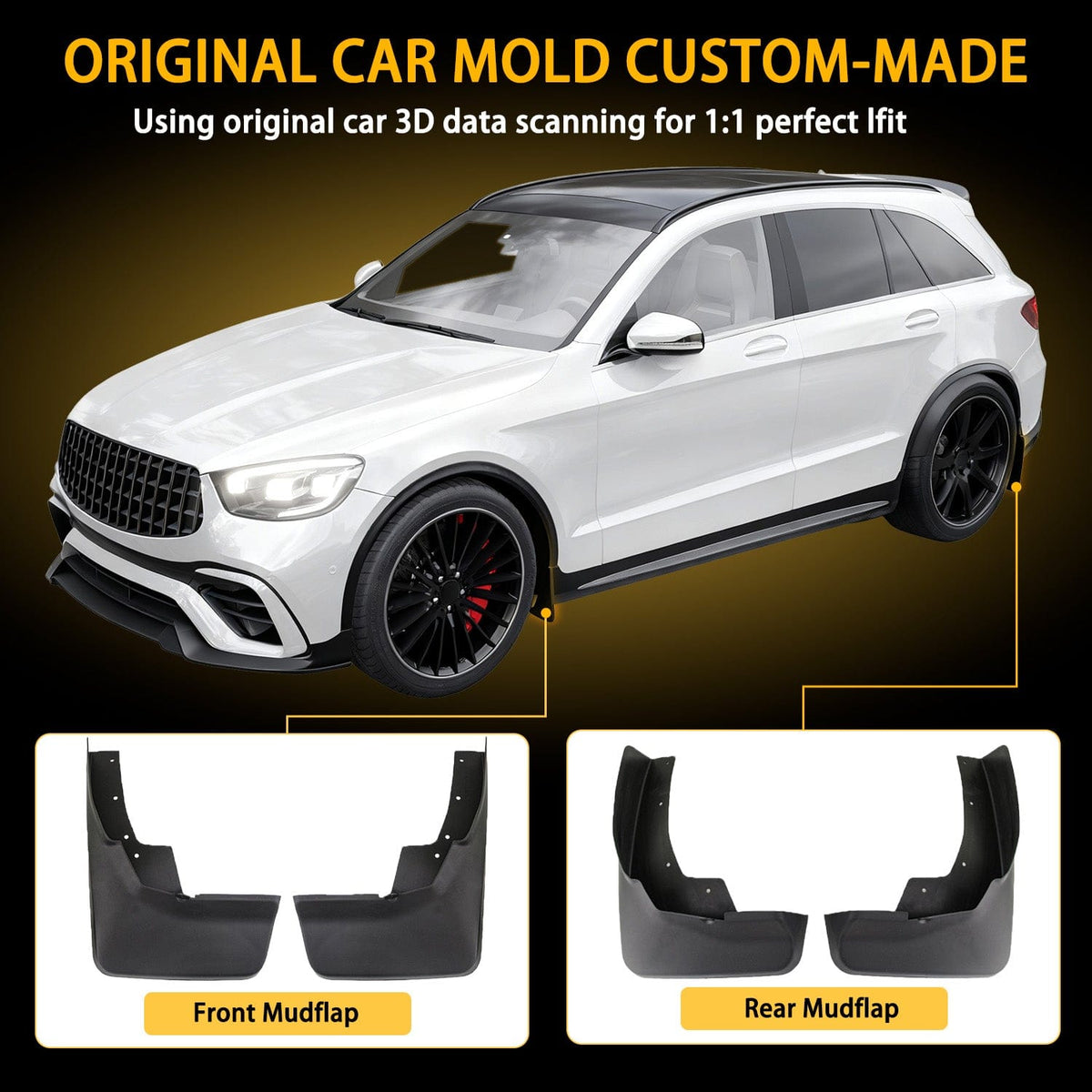 Durable Mud Flaps for Ram 1500 2019-2024 Pickup with Fender Flares