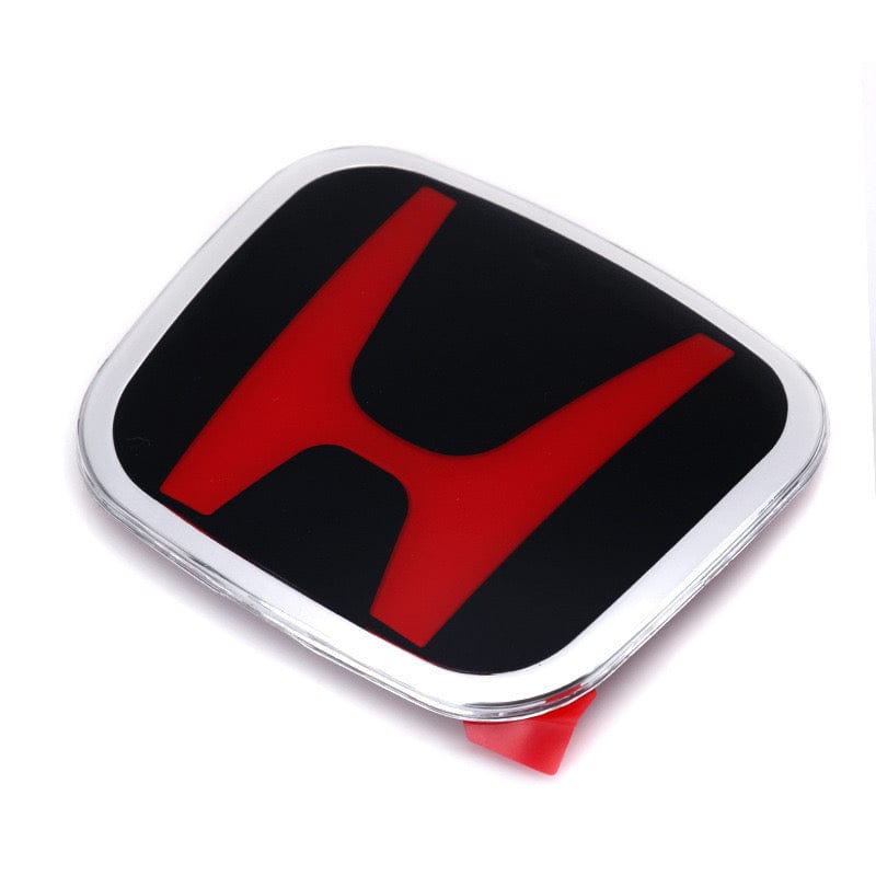 Honda Civic Emblem 75700-SYY-003, Black Red