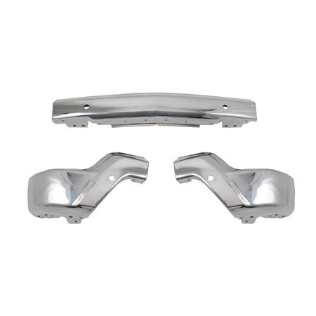 Fit For Chevy Silverado 1500 22-2023 W/Holes Steel Front Bumper Face Bar Chrome