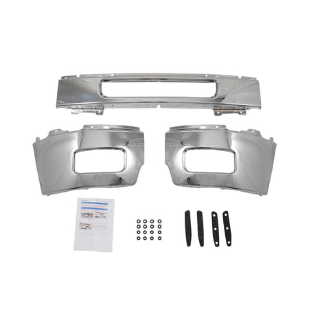 Fit For Chevy Silverado 2500 3500 11-14 Chrome Split Front Bumper Face Bar