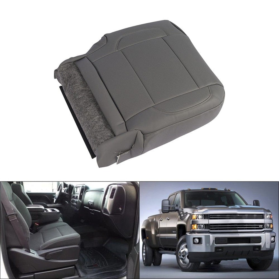 Fit For Chevy Silverado 2500 LTZ Z71 14 - 19 Driver Side Bottom Seat Cover Gray