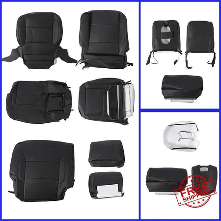 Fit For Chevy Silverado Crew Cab LT WT 2019-21 Vinyl Full Set Seat Covers
