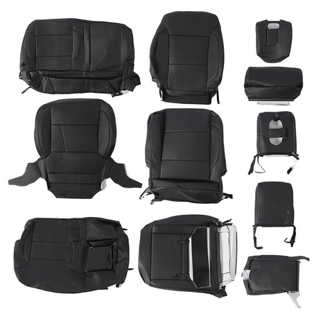 Fit For Chevy Silverado Crew Cab LT WT 2019-21 Vinyl Full Set Seat Covers